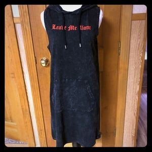 Leave me alone hooded dress